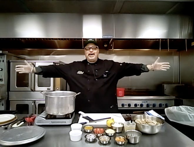 Chef Marvin Jones preparing a salt-free dish